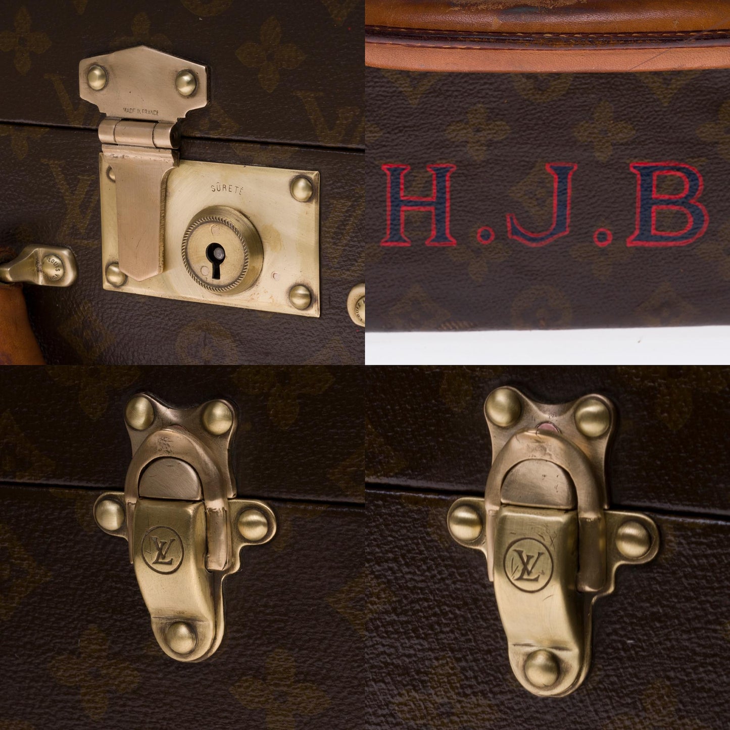 LOUIS VUITTON Rare 75 Suitcase in brown monogram canvas