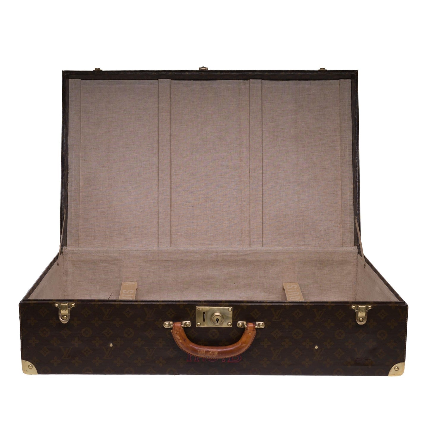 LOUIS VUITTON Rare 75 Suitcase in brown monogram canvas