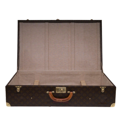 LOUIS VUITTON Rare 75 Suitcase in brown monogram canvas