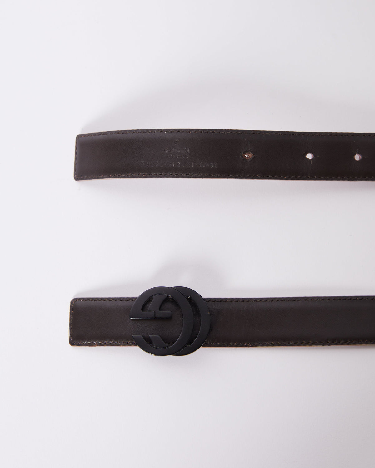 Gucci Marmont Belt Matte Black Leather Interlocking Belt
