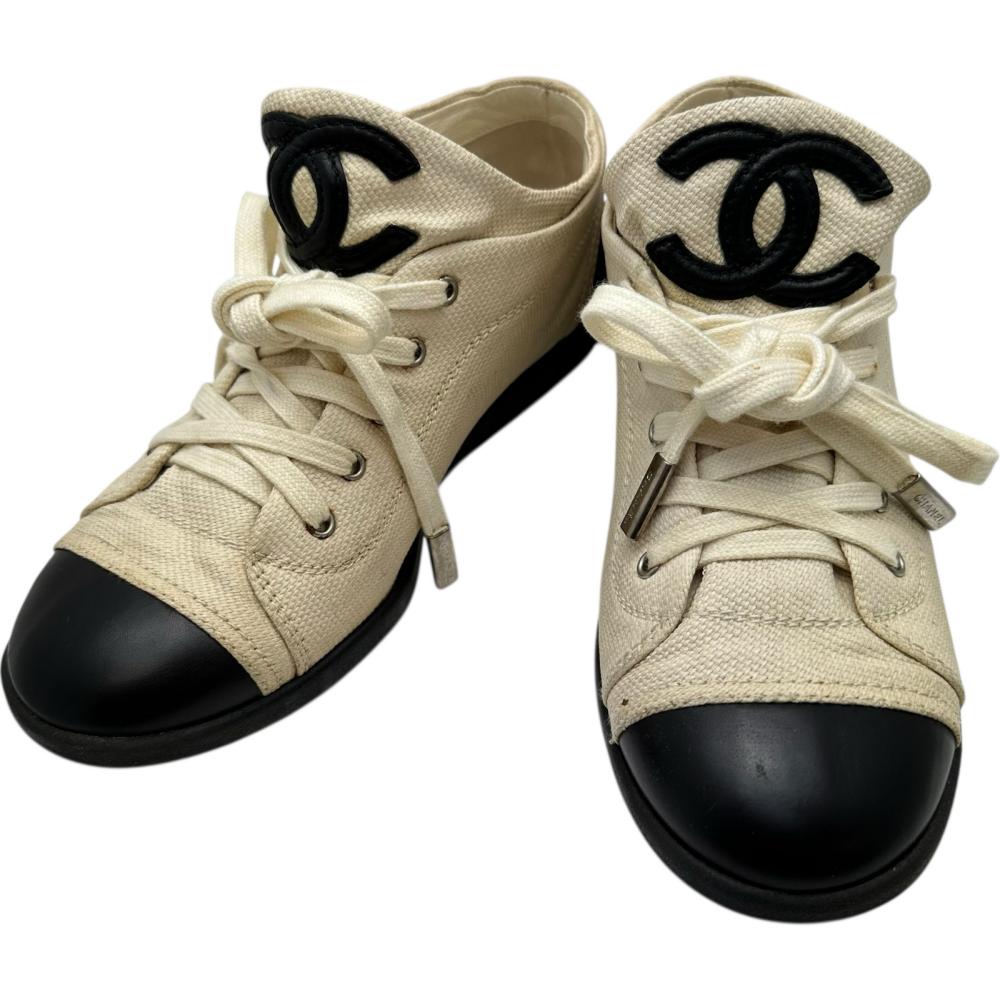 Chanel Coco Mark Canvas Sneakers