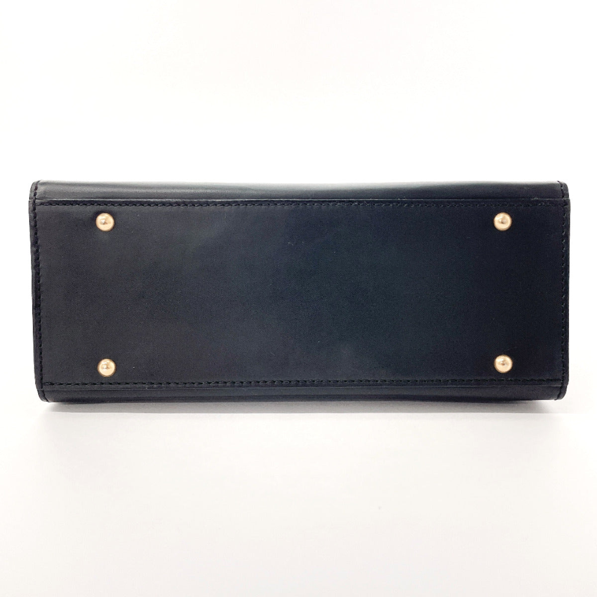 CELINE Handbag leather black Kelly type Women Used
