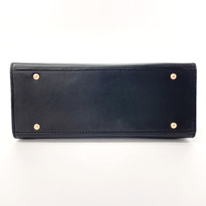 CELINE Handbag leather black Kelly type Women Used