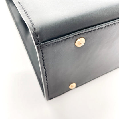 CELINE Handbag leather black Kelly type Women Used