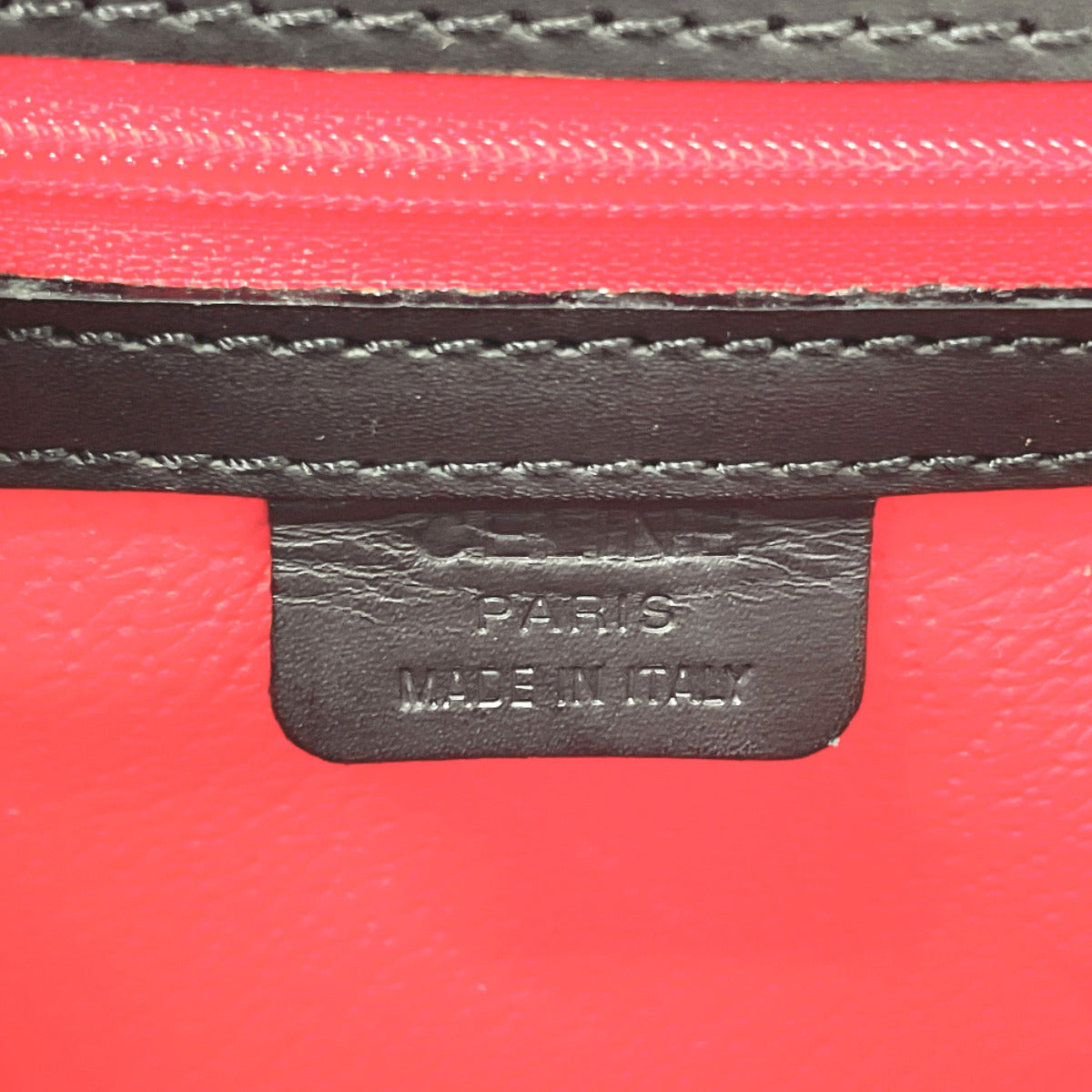 CELINE Handbag leather black Kelly type Women Used