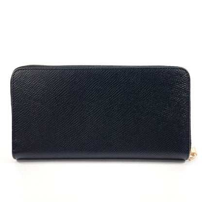 CELINE Long Wallet Purse leather black Christmas Collection Zippy wallet Women Used