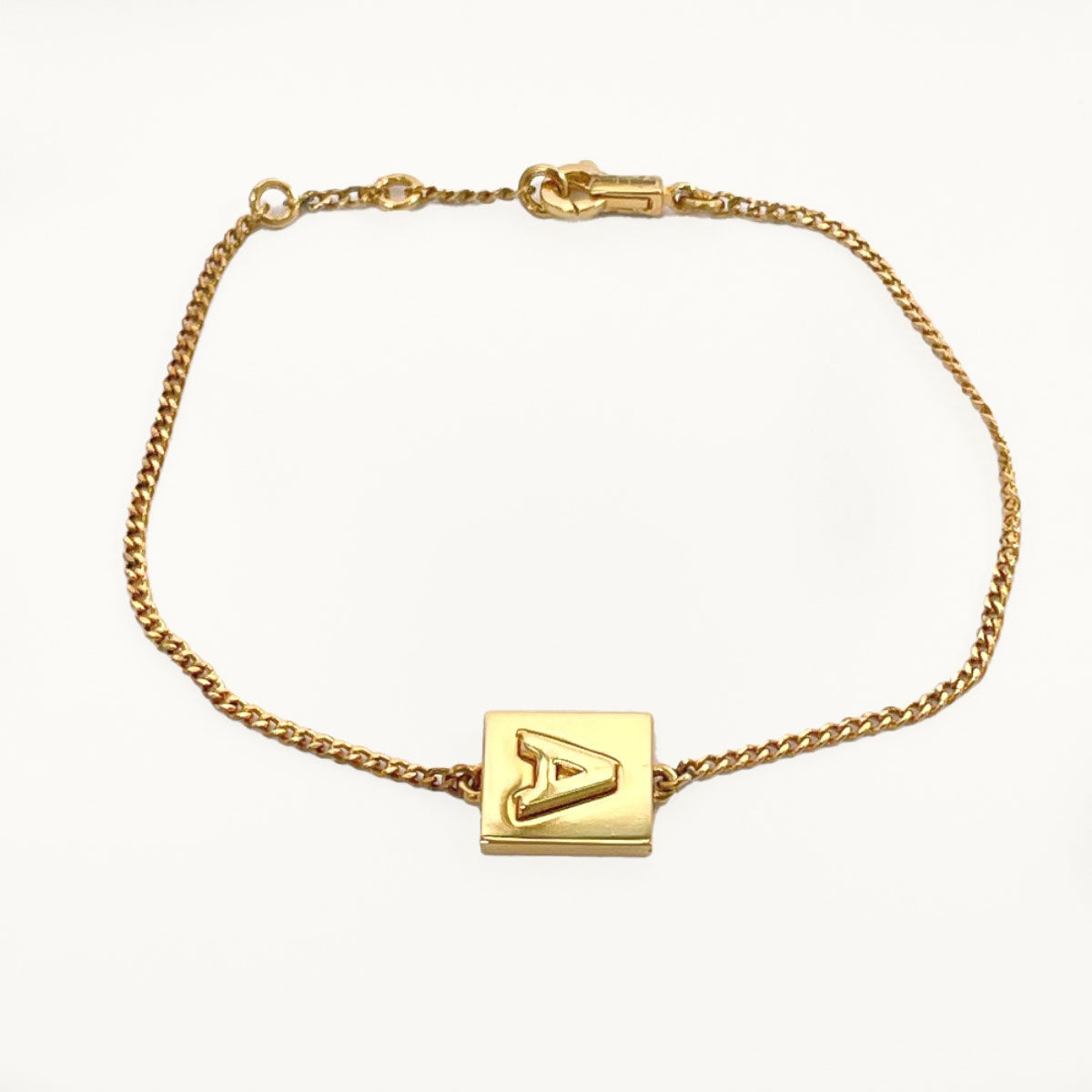 CELINE bracelet 46B1T6BRA.35OR Gold Plated gold Alphabet Women Used