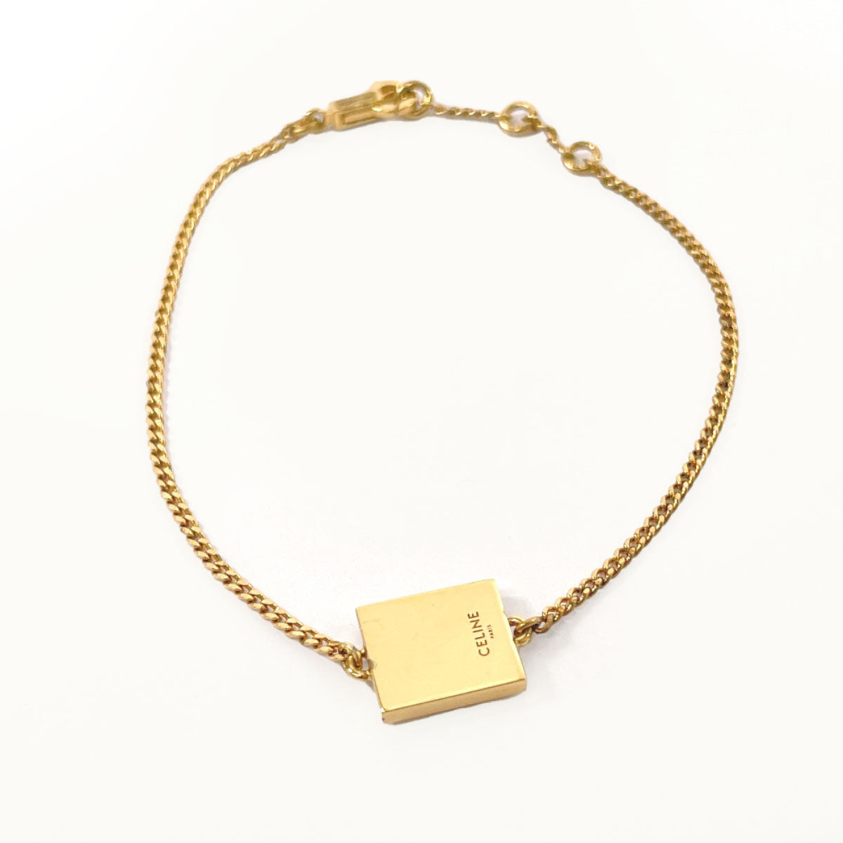 CELINE bracelet 46B1T6BRA.35OR Gold Plated gold Alphabet Women Used