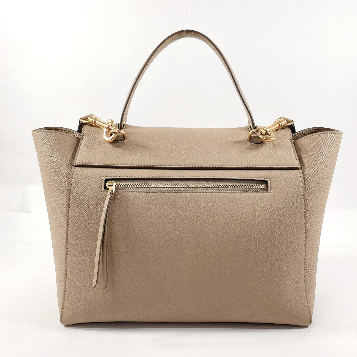 CELINE Shoulder Bag leather beige Belt bag mini Women Used