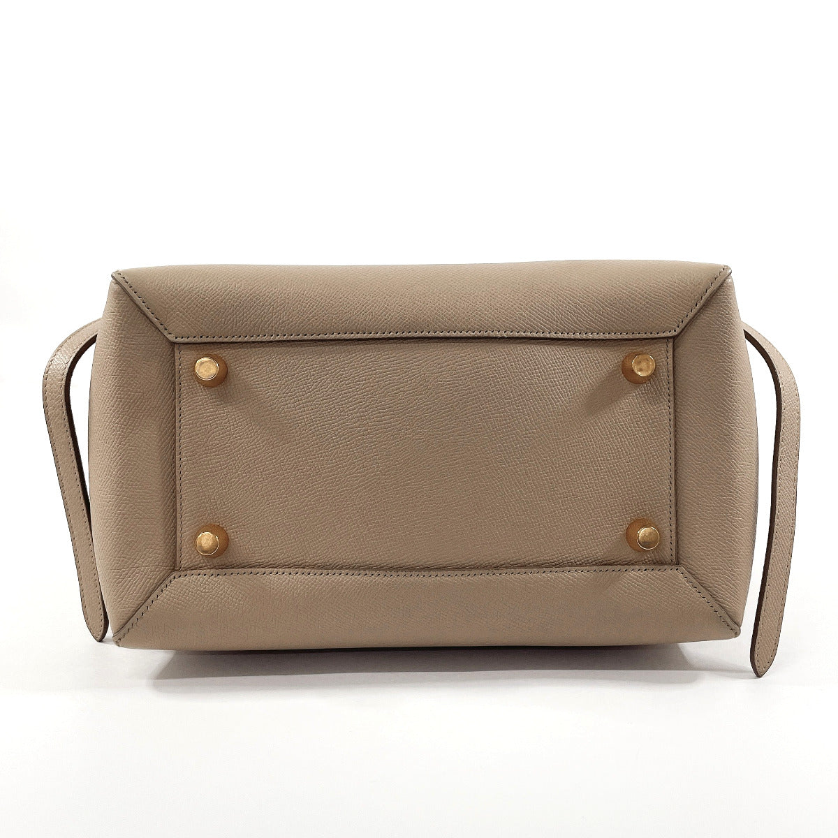 CELINE Shoulder Bag leather beige Belt bag mini Women Used