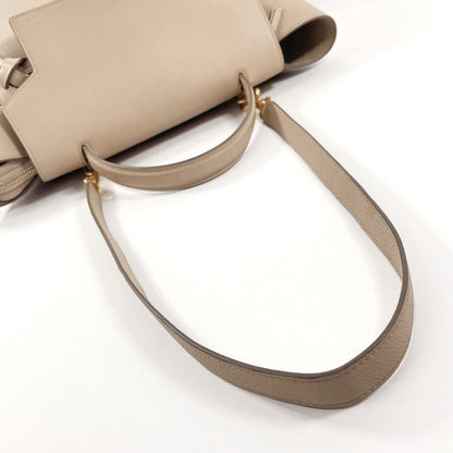 CELINE Shoulder Bag leather beige Belt bag mini Women Used