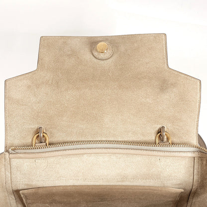 CELINE Shoulder Bag leather beige Belt bag mini Women Used