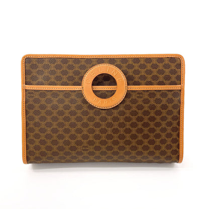 CELINE business bag PVC Brown vintage Macadam Women Used