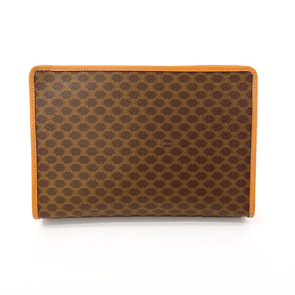 CELINE business bag PVC Brown vintage Macadam Women Used
