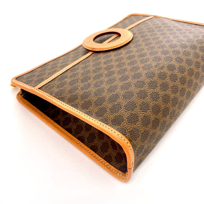 CELINE business bag PVC Brown vintage Macadam Women Used