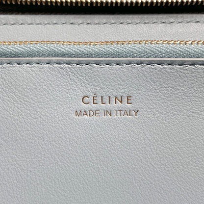 CELINE Long Wallet Purse 105003 leather gray Zip Around Large Zipped Multi-Function Women Used