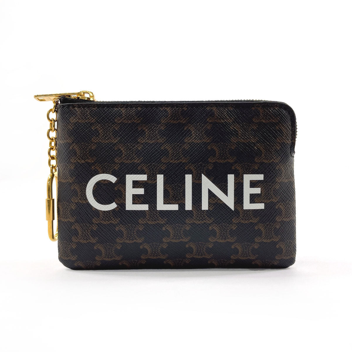 CELINE Coin case 10C662CA2 PVC black Taurillon Clemence Coin & card pouch Women Used