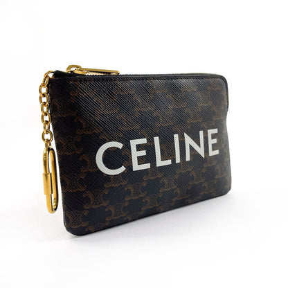 CELINE Coin case 10C662CA2 PVC black Taurillon Clemence Coin & card pouch Women Used