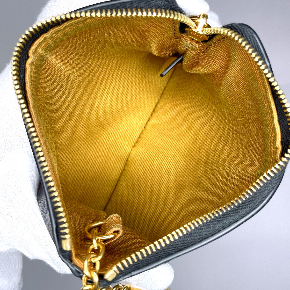 CELINE Coin case 10C662CA2 PVC black Taurillon Clemence Coin & card pouch Women Used