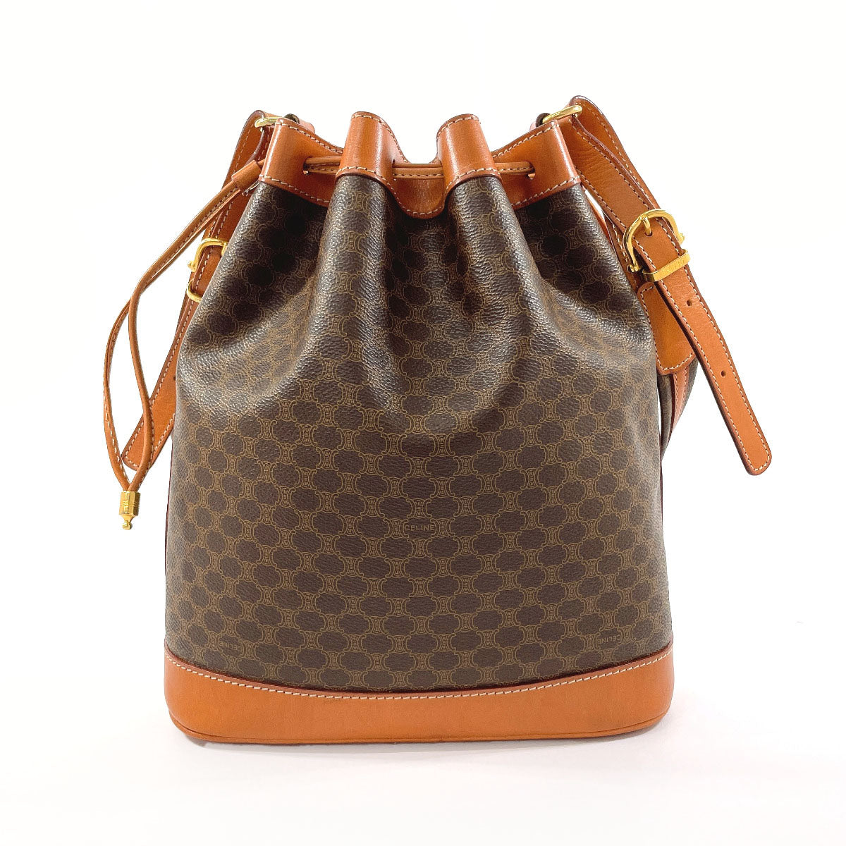 CELINE Shoulder Bag PVC, Leather Brown purse Macadam Women Used