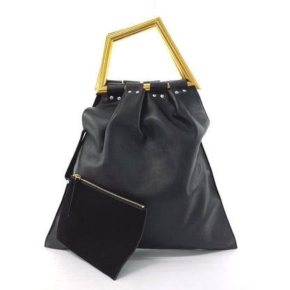 CELINE Handbag leather black Women Used