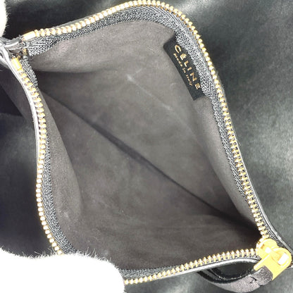 CELINE Handbag leather black Women Used