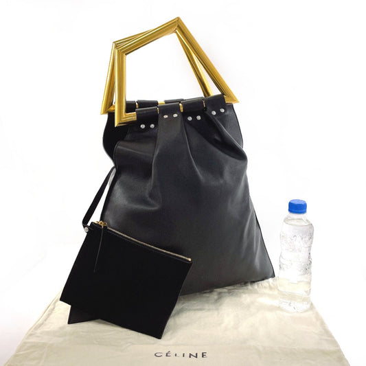 CELINE Handbag leather black Women Used