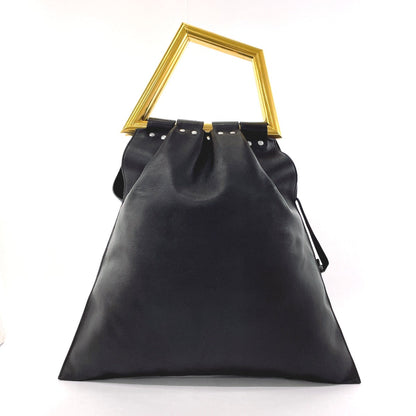CELINE Handbag leather black Women Used
