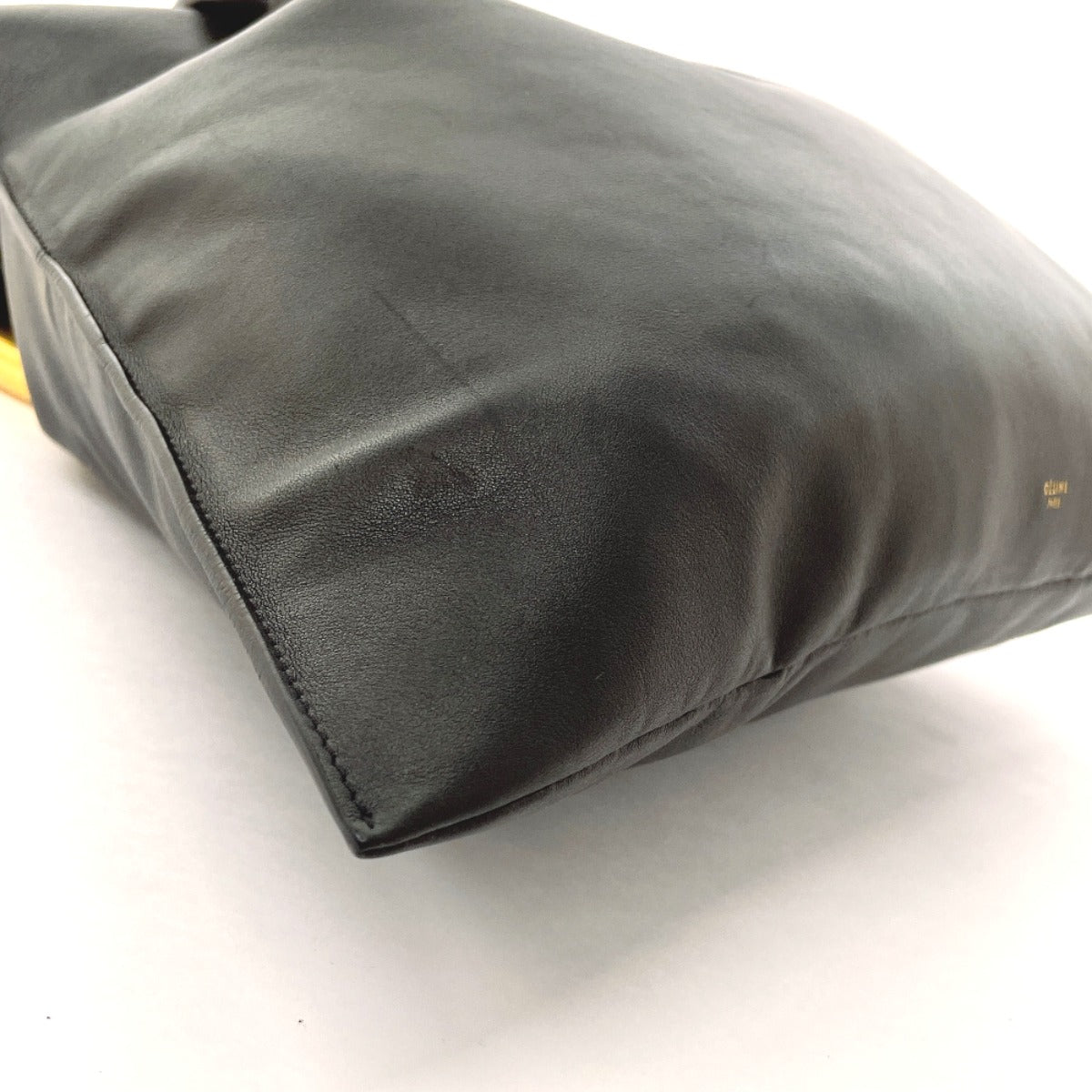 CELINE Handbag leather black Women Used