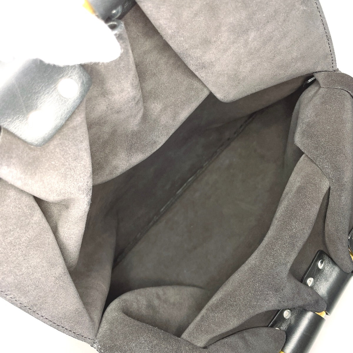 CELINE Handbag leather black Women Used