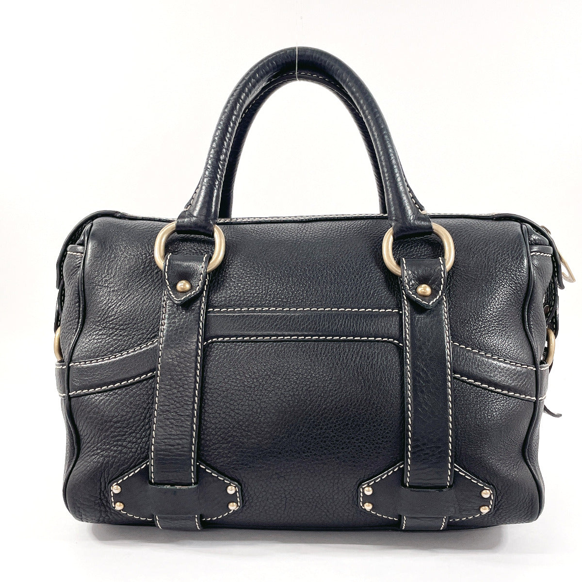 CELINE Handbag leather black Women Used