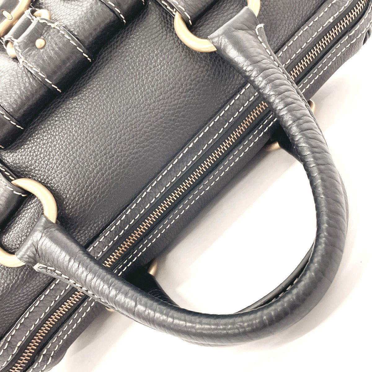 CELINE Handbag leather black Women Used