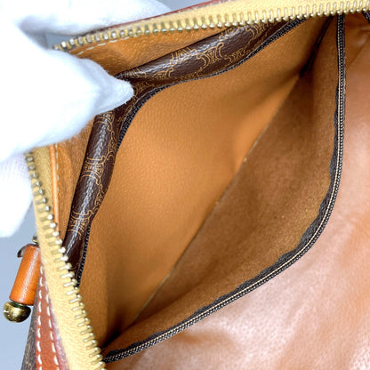 CELINE Handbag PVC, Leather Brown Macadam Mini Boston Women Used