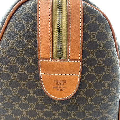 CELINE Handbag PVC, Leather Brown Macadam Mini Boston Women Used