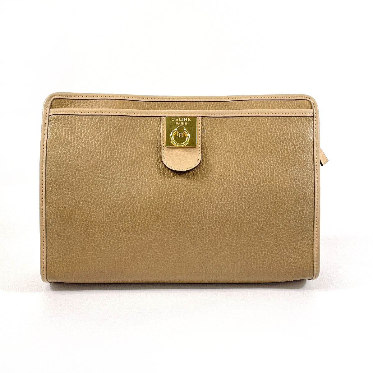 CELINE business bag leather beige vintage unisex Used