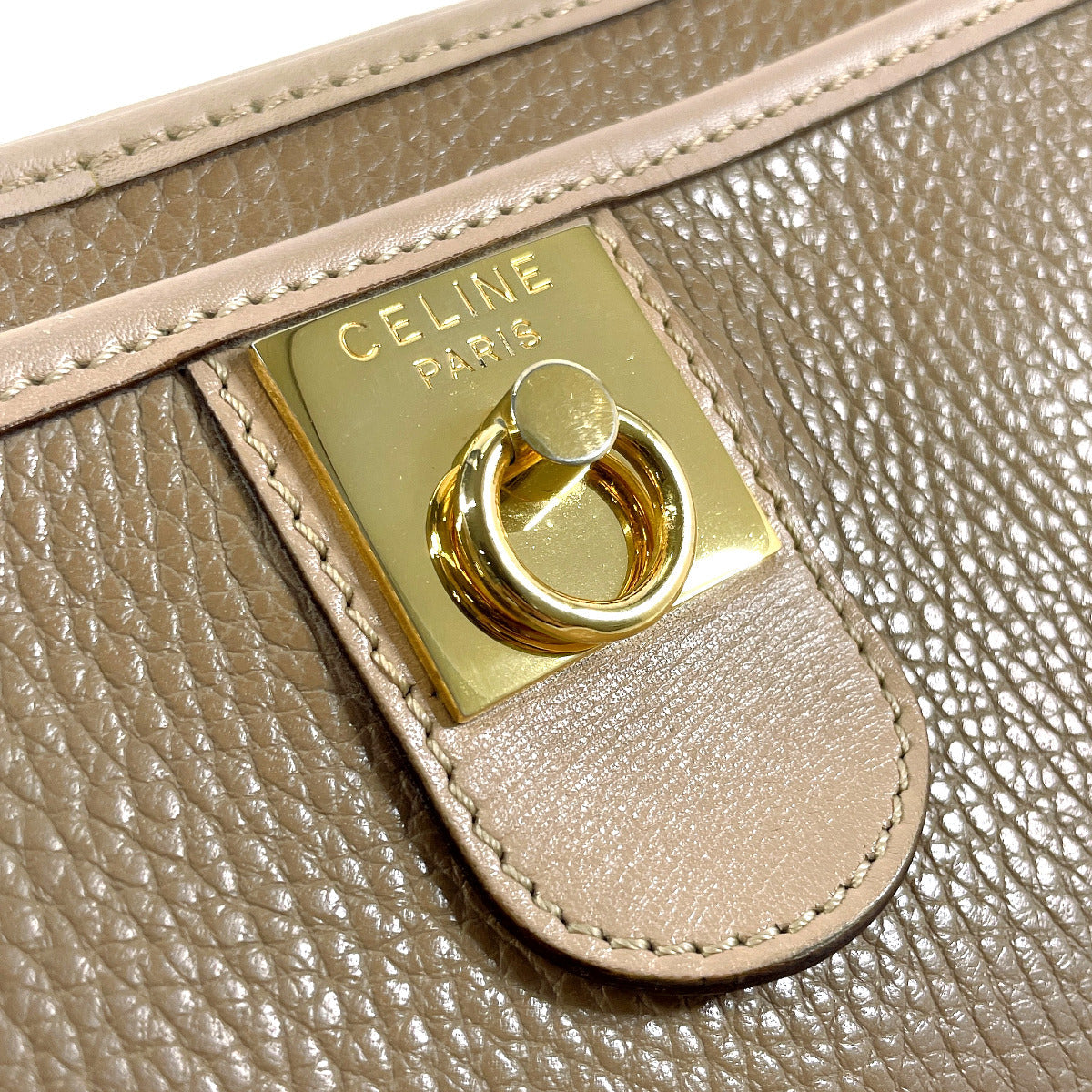 CELINE business bag leather beige vintage unisex Used