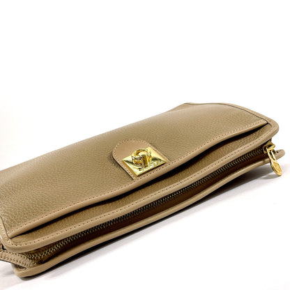 CELINE business bag leather beige vintage unisex Used