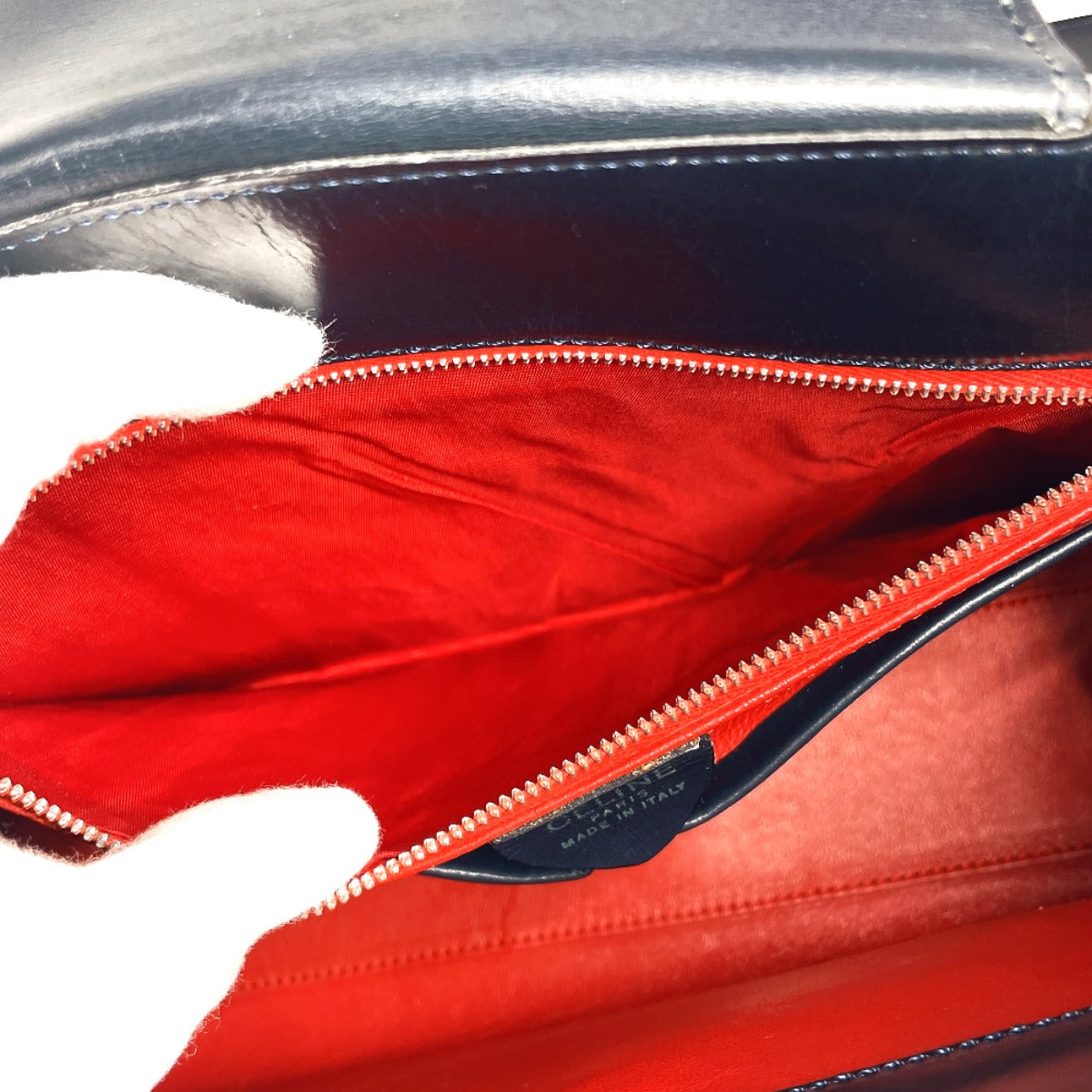 CELINE Shoulder Bag leather Red ChainShoulder Women Used