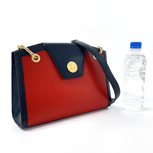 CELINE Shoulder Bag leather Red ChainShoulder Women Used