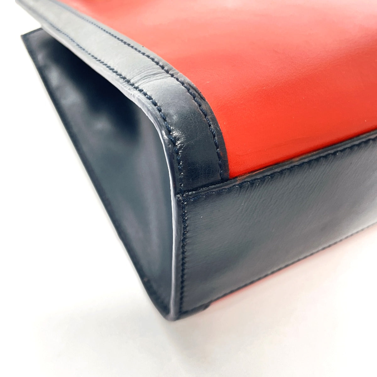 CELINE Shoulder Bag leather Red ChainShoulder Women Used
