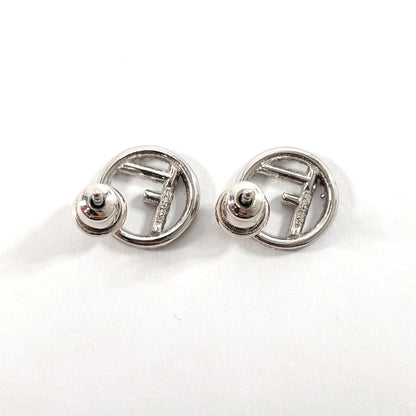 FENDI Pierce 8AG738 Metal, Rhinestone Silver F is Fendi Pierce