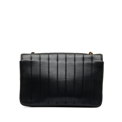 Chanel Lambskin Vertical Border Flap Crossbody Bag