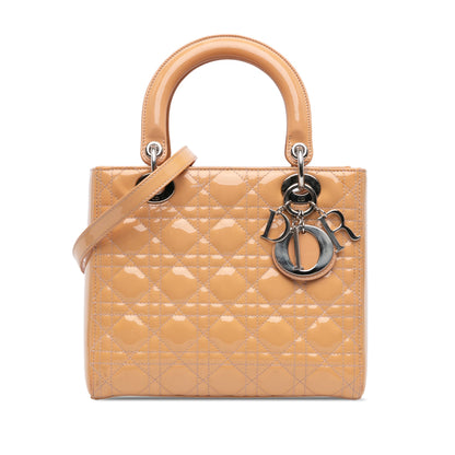 Medium Patent Cannage Lady Dior