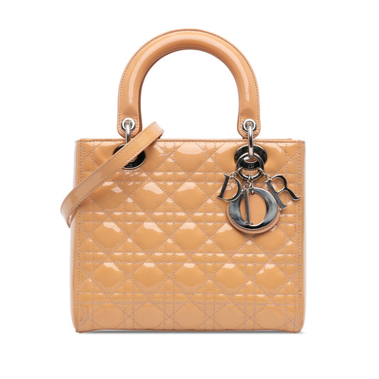 Medium Patent Cannage Lady Dior