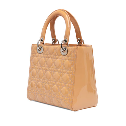 Medium Patent Cannage Lady Dior