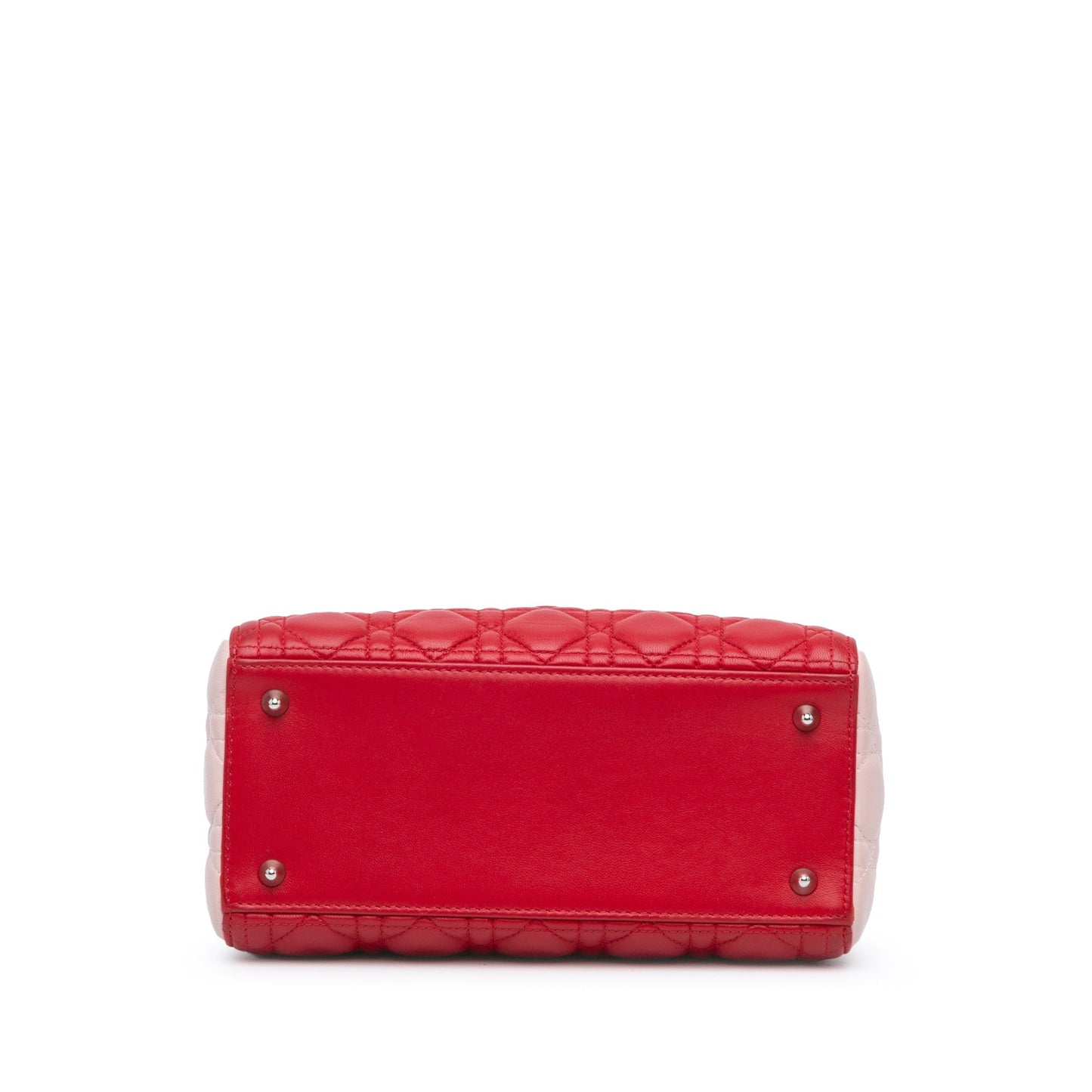 Medium Tricolor Lambskin Cannage Lady Dior