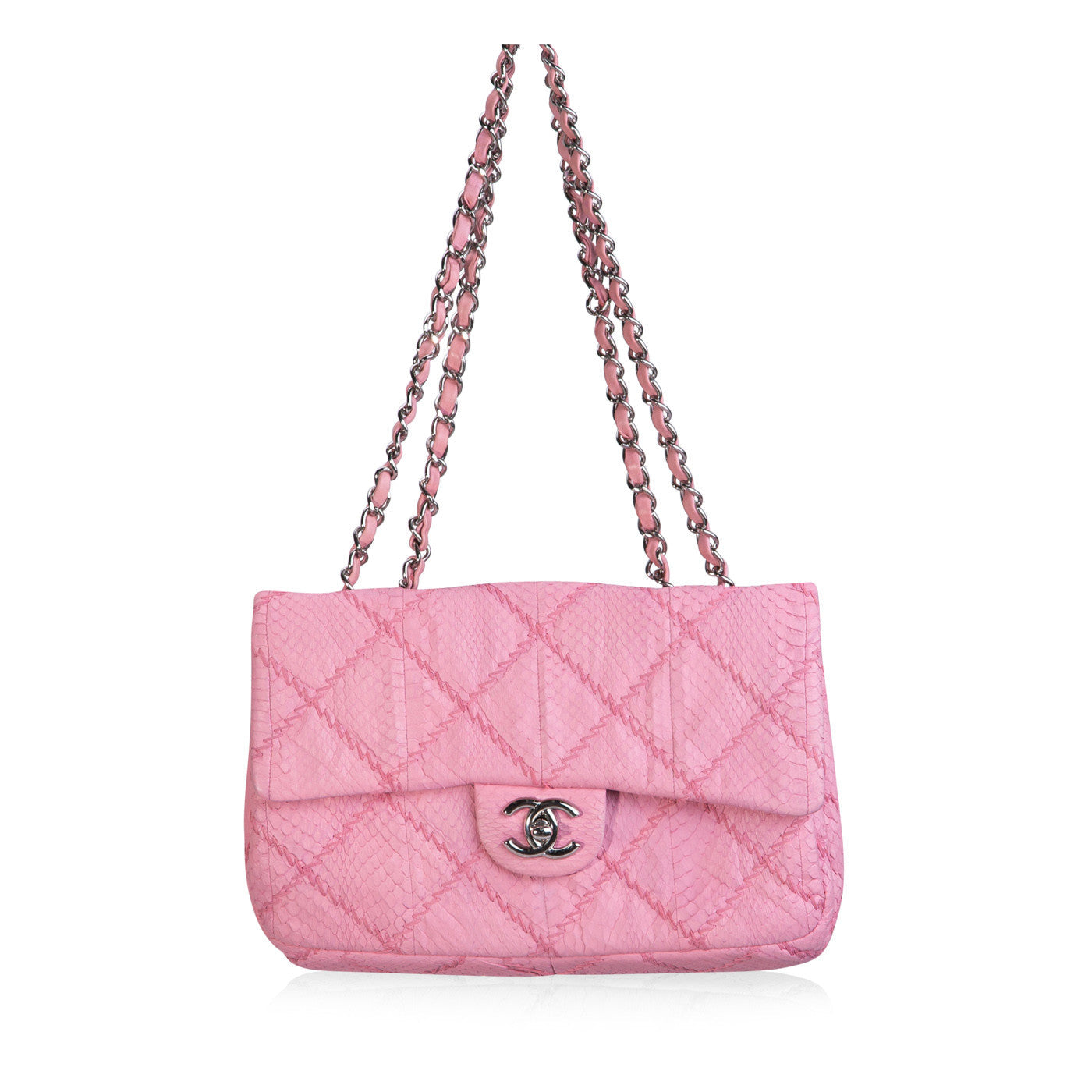 Classic Python Flap Bag