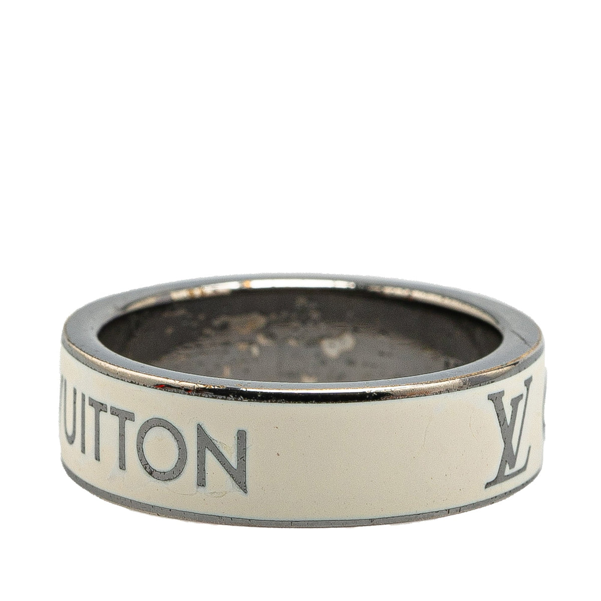 Silver Louis Vuitton Enamel Berg LV Colors Ring