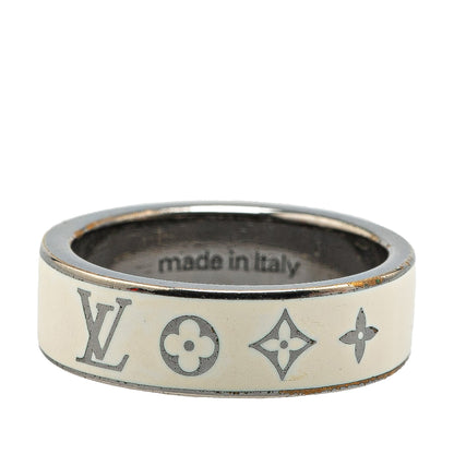 Silver Louis Vuitton Enamel Berg LV Colors Ring