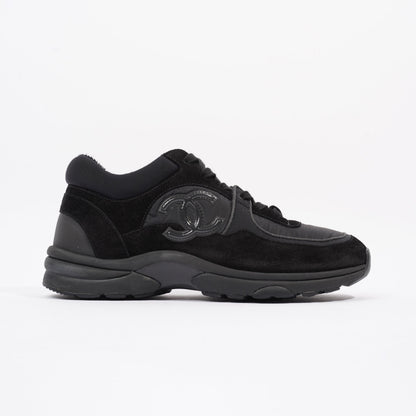 Chanel CC Logo Black Suede EU 38 UK 5